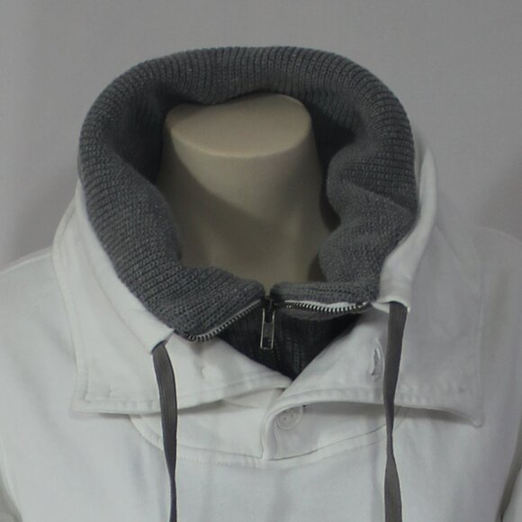 Vintage Diesel sweater Double neck with drawstrings and buttons cotton sz Large - Picture 9 of 9